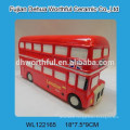 Promotional ceramic London vintage-style doubledecker bus money bank
